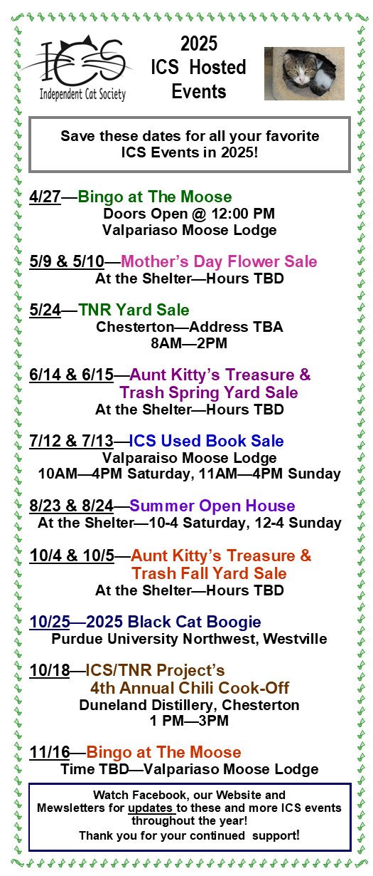 2025 Events Calendar